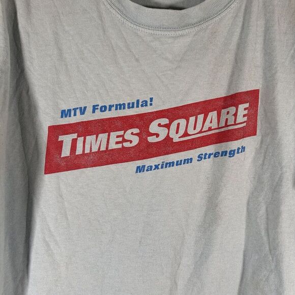Vintage MTV Time Square Shirt Unisex Medium Blue Graphic Short Sleeve Crew Neck - Picture 4 of 11